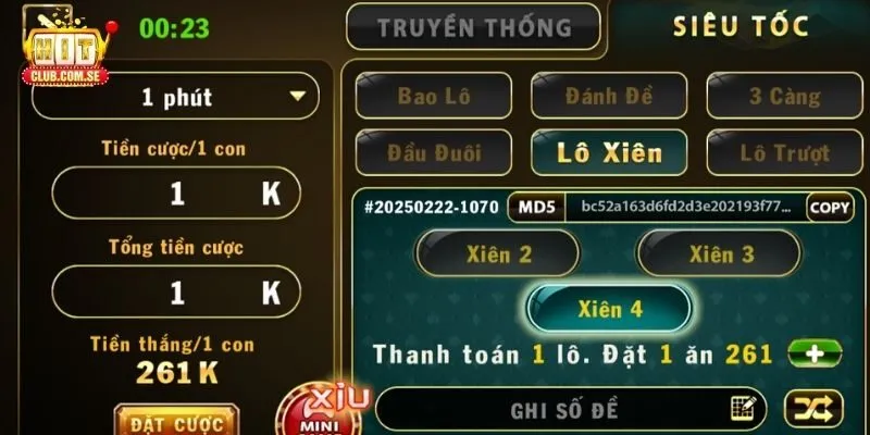 Lô đề siêu tốc xiên
